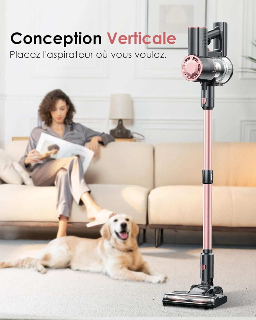 HomeLova | Aspirateur Sans Fil Rose