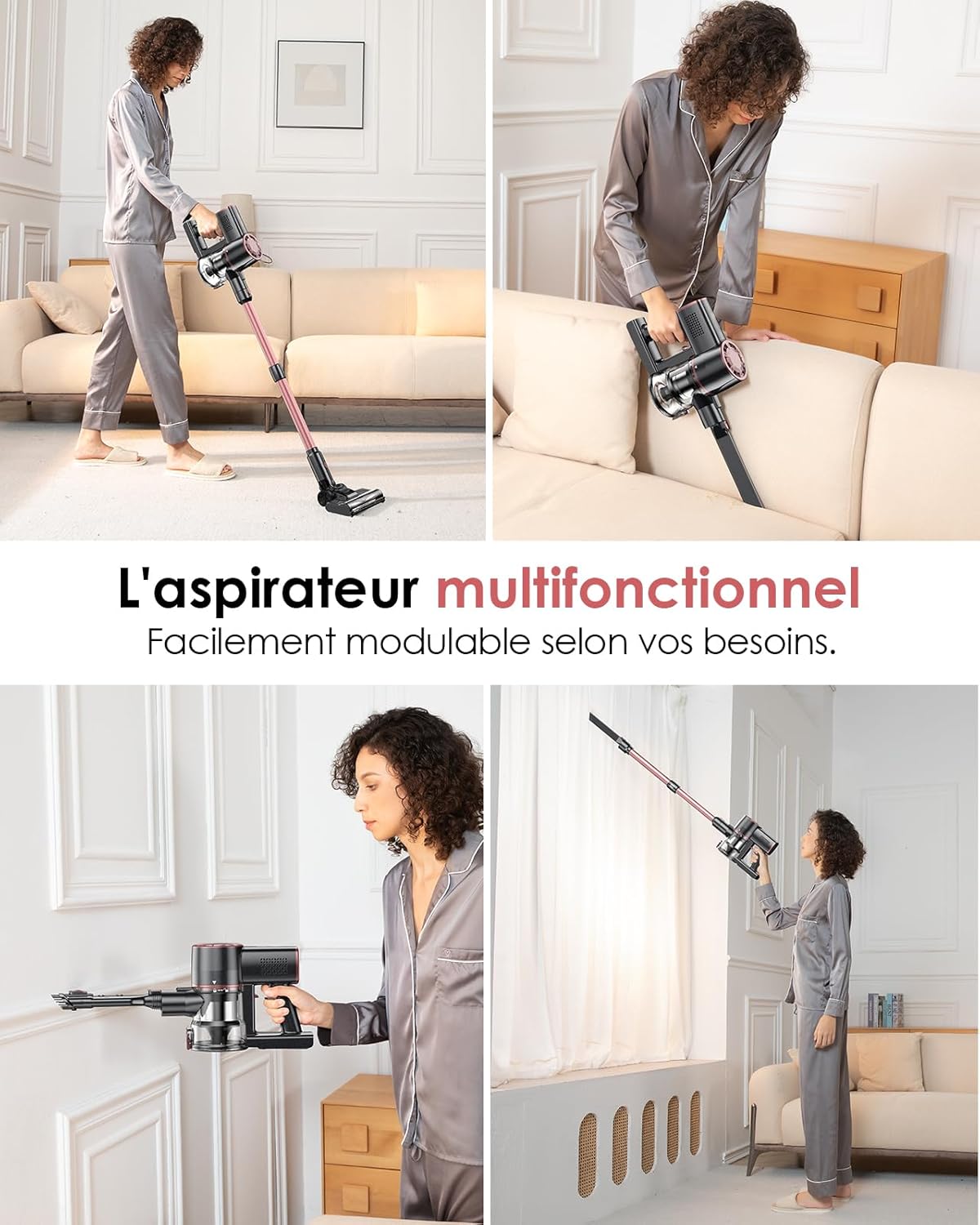 HomeLova | Aspirateur Sans Fil Rose