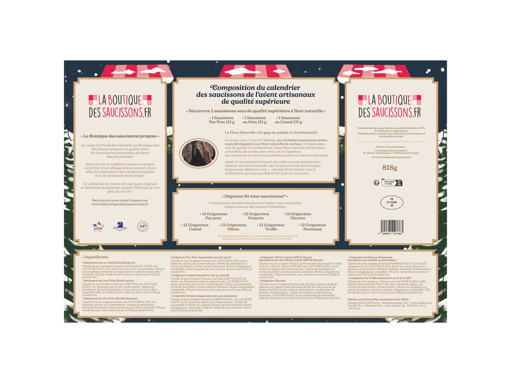 Calendrier de l'Avent 100% Saucisson