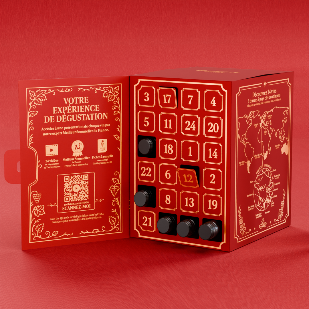 Calendrier de l'avent - Flakon 24 vins de France et du Monde
