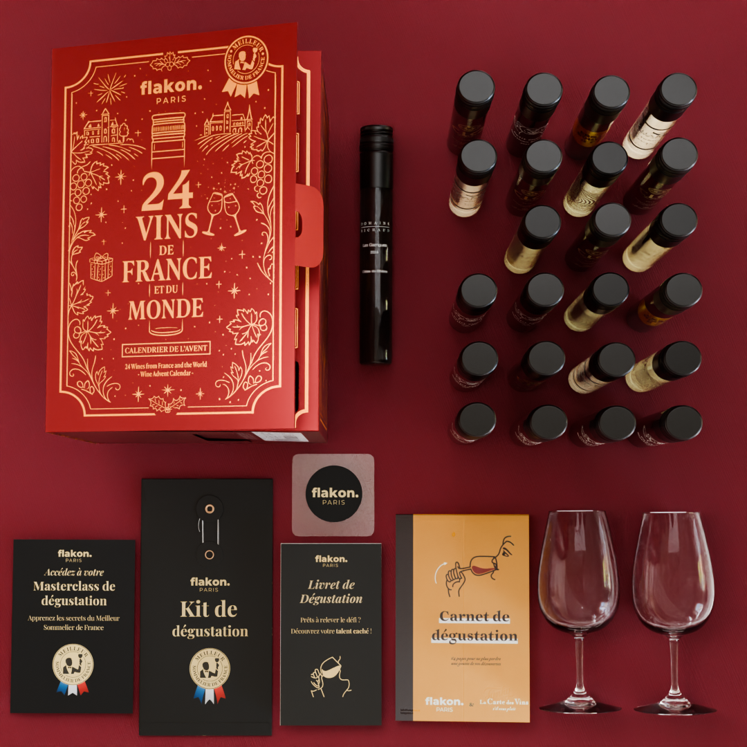 Calendrier de l'avent - Flakon 24 vins de France et du Monde